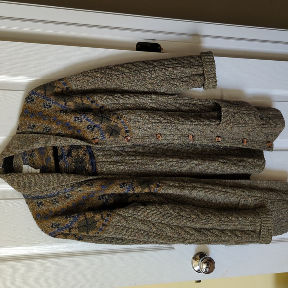 Laura Ashley wool button sweater